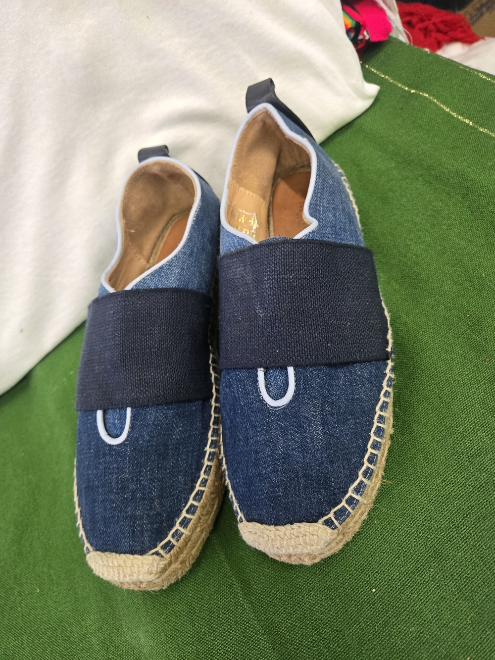 Men's Navy Denim Slip-On Espadrilles